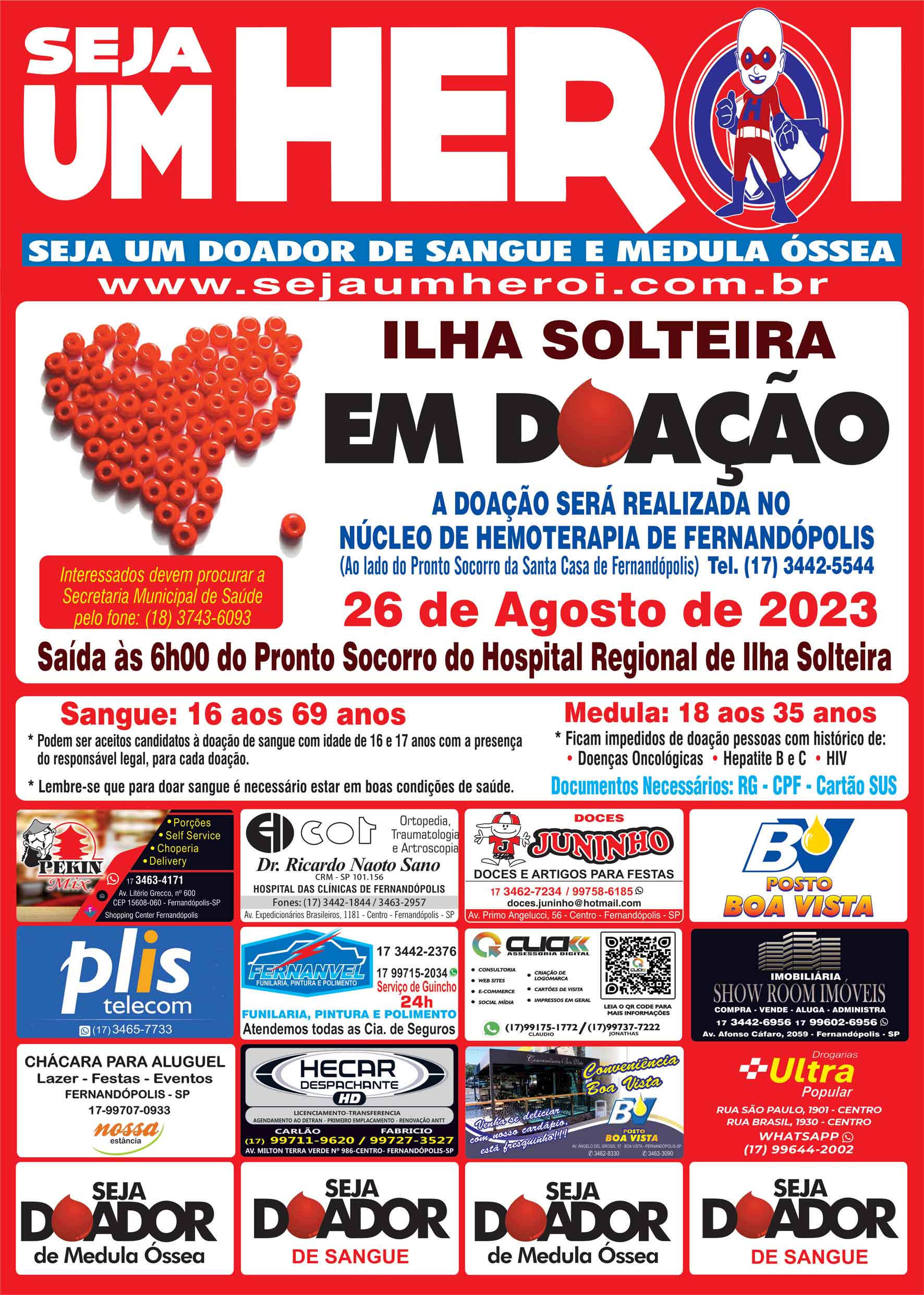 Ilha Solteira em Doação 26 de Agosto 2023