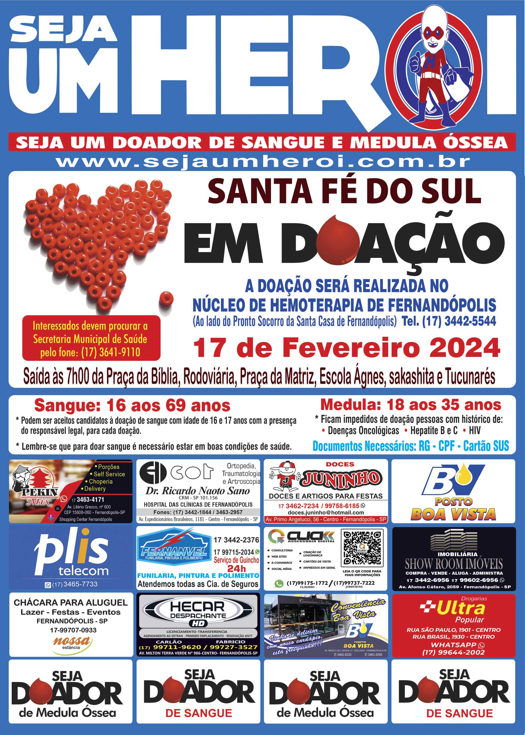 Santa Fé do Sul em Doação 17 de Fevereiro de 2024